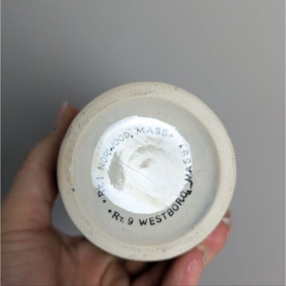 Vintage tiki glass ceramic Honolulu Blue and white pineapple - Picture 7 of 8